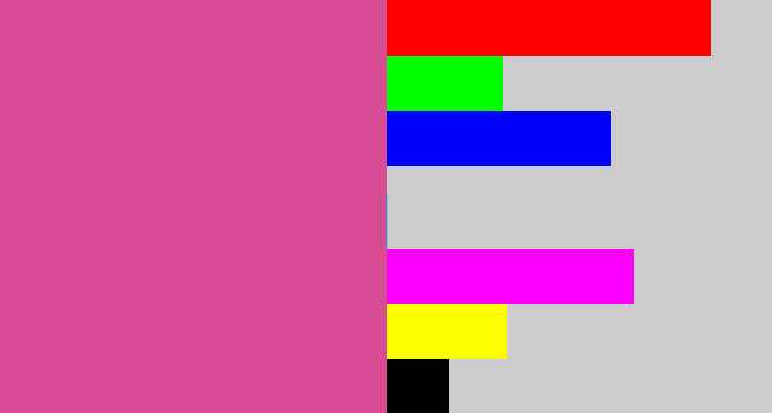Hex color #d64d93 - darkish pink