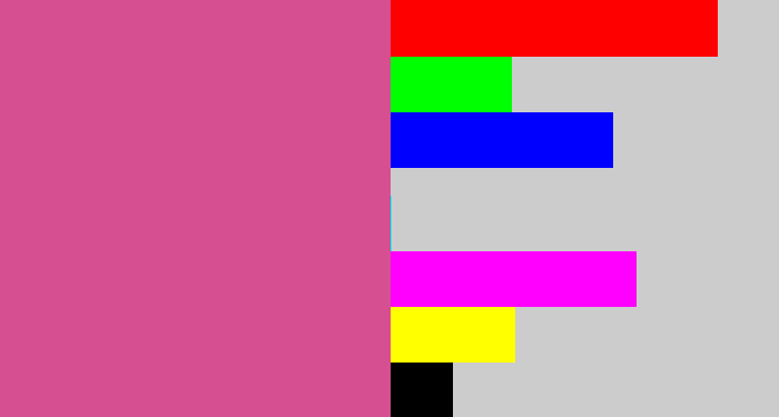 Hex color #d64f91 - darkish pink