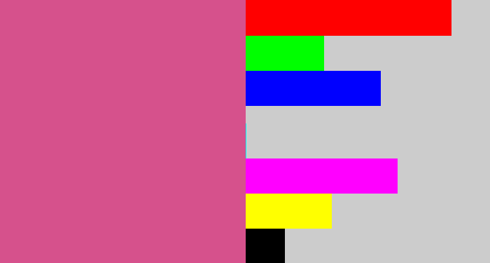 Hex color #d6518c - darkish pink