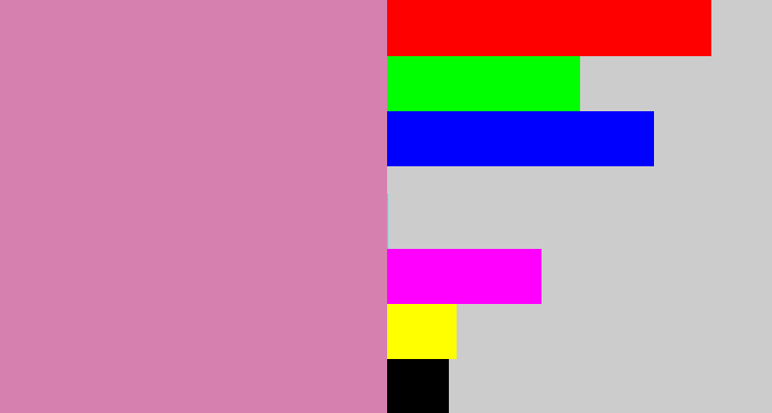 Hex color #d680af - dull pink
