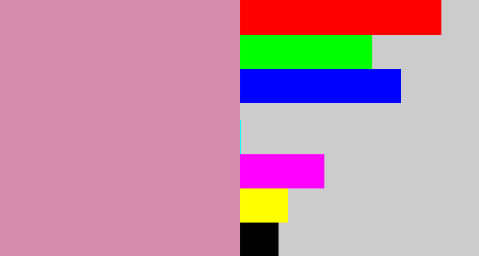 Hex color #d68cab - dull pink
