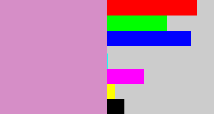 Hex color #d68ec7 - lavender pink