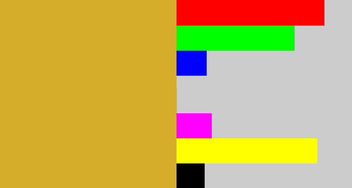 Hex color #d6ac2b - macaroni and cheese