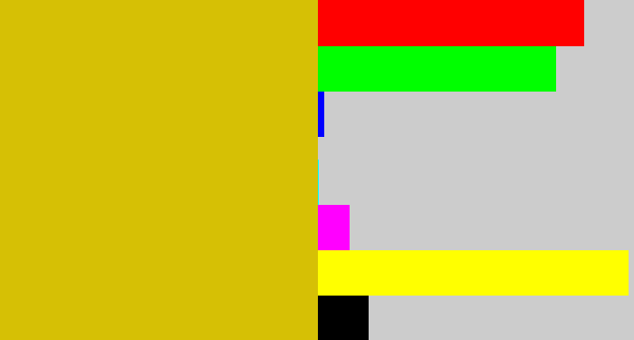 Hex color #d6c005 - mustard yellow