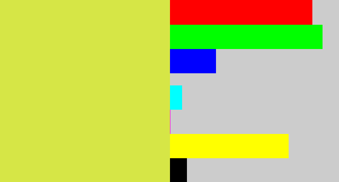 Hex color #d6e646 - yellow/green