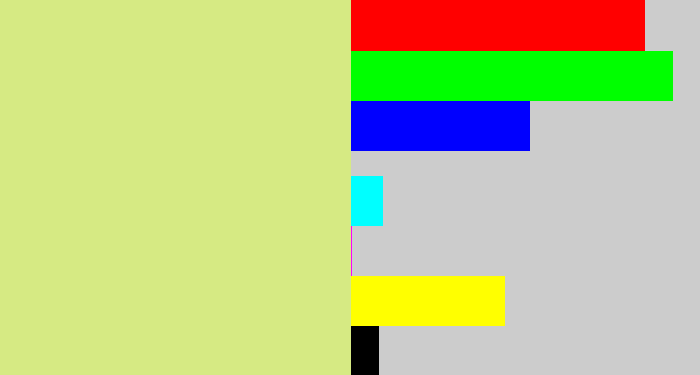 Hex color #d6ea83 - light yellow green