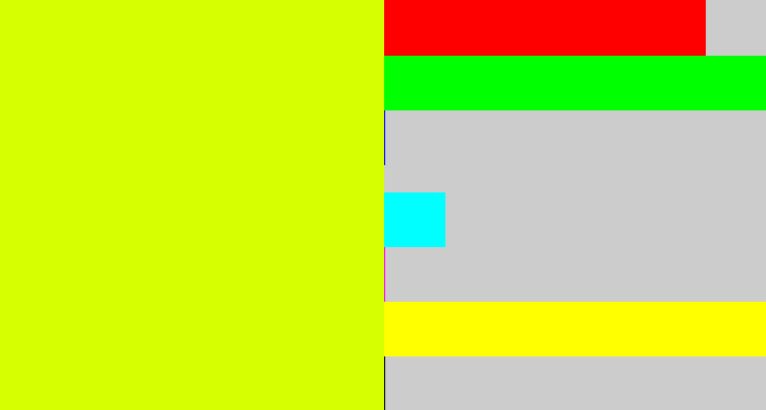 Hex color #d6ff01 - neon yellow