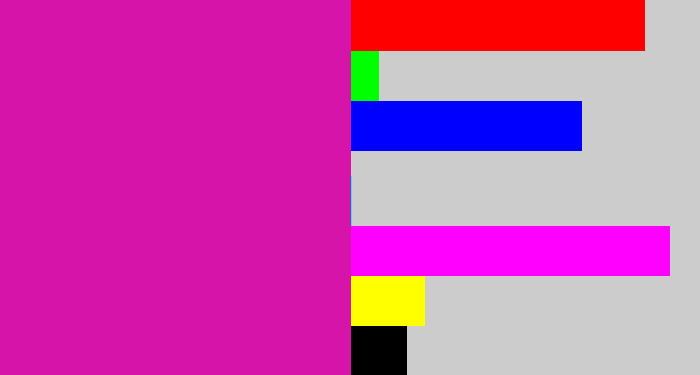 Hex color #d714a9 - shocking pink