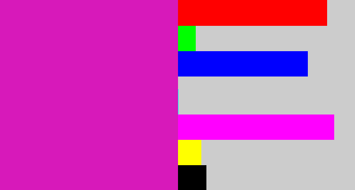 Hex color #d719ba - purple/pink