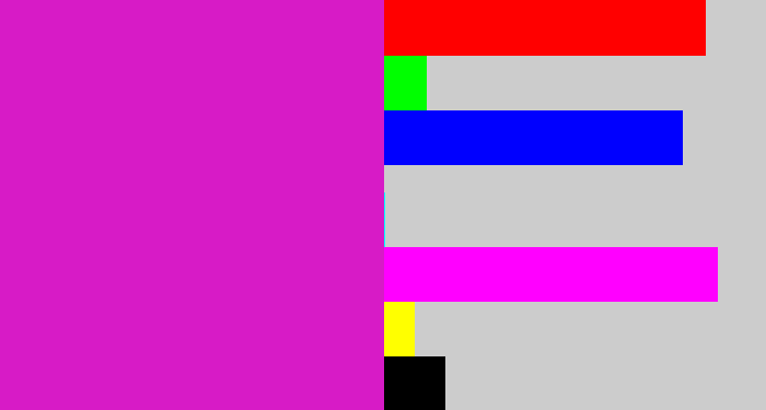 Hex color #d71bc6 - purple/pink