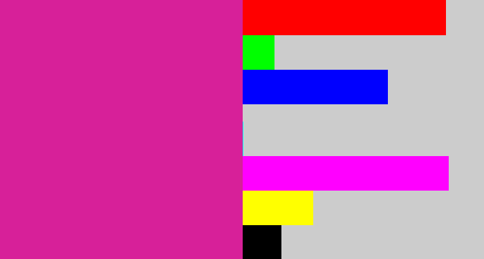 Hex color #d72099 - purpley pink