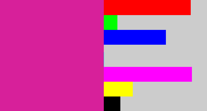 Hex color #d7209a - purpley pink
