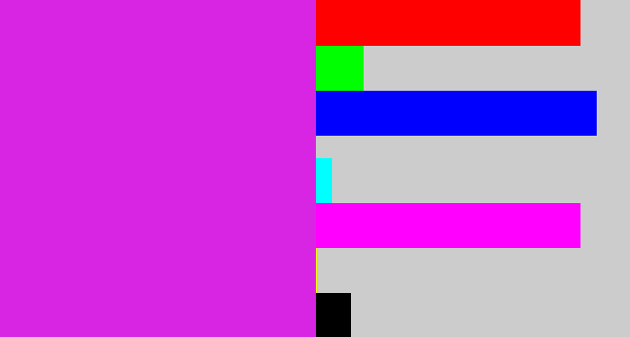Hex color #d725e3 - purple/pink