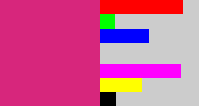 Hex color #d7267c - darkish pink
