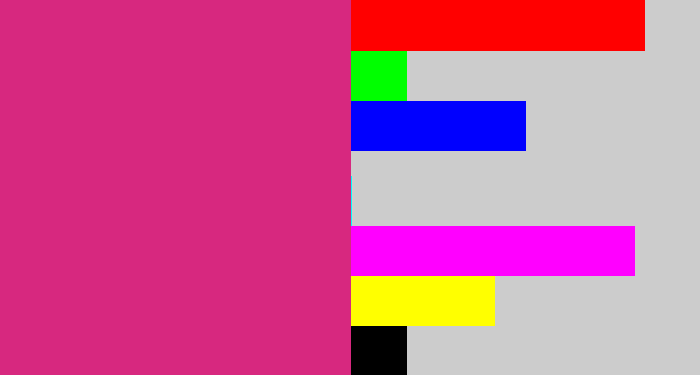 Hex color #d7287f - darkish pink