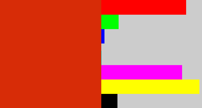 Hex color #d72c07 - tomato red
