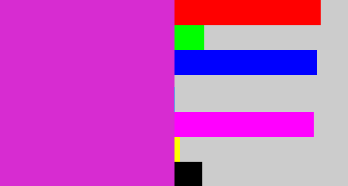 Hex color #d72cd1 - purple/pink