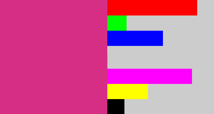 Hex color #d72e85 - darkish pink