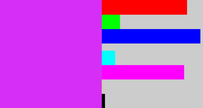 Hex color #d72ef7 - purple/pink