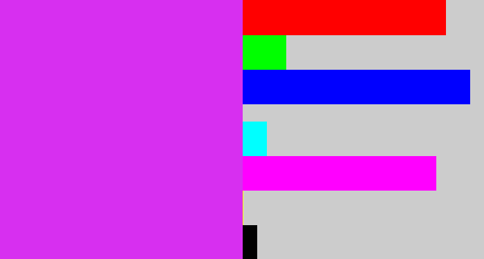 Hex color #d72ff0 - purple/pink