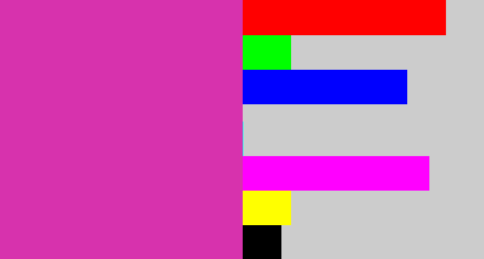 Hex color #d732ad - purpley pink