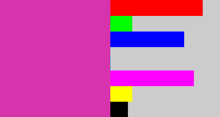 Hex color #d733ac - purpley pink