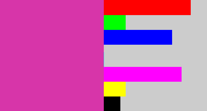 Hex color #d735a9 - purpley pink