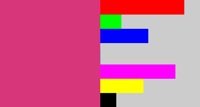 Hex color #d7367a - darkish pink