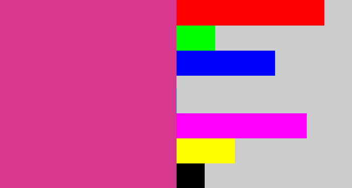 Hex color #d7378f - darkish pink