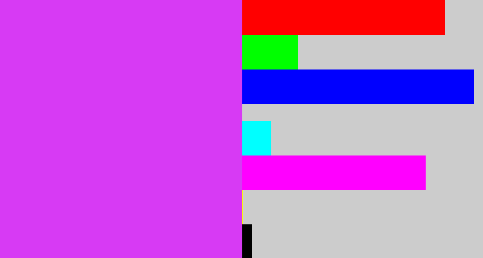 Hex color #d73af4 - heliotrope