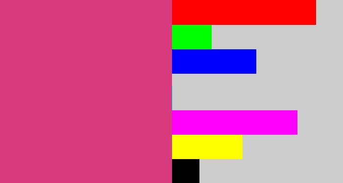 Hex color #d73b7e - darkish pink