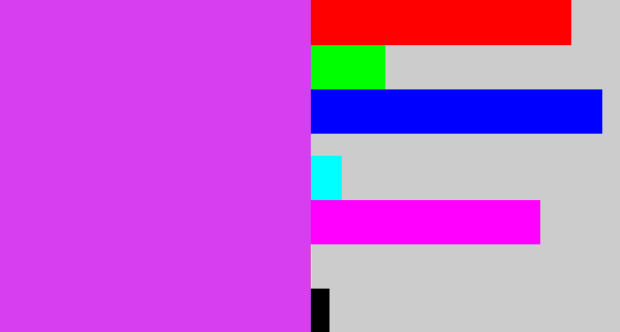 Hex color #d73ef0 - heliotrope