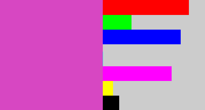 Hex color #d747c2 - purpleish pink