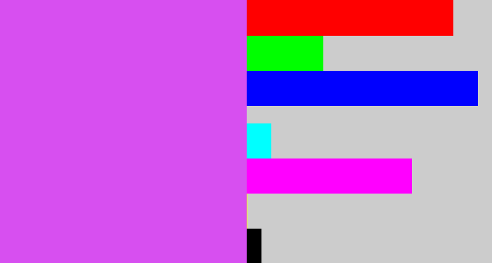 Hex color #d74ff0 - heliotrope