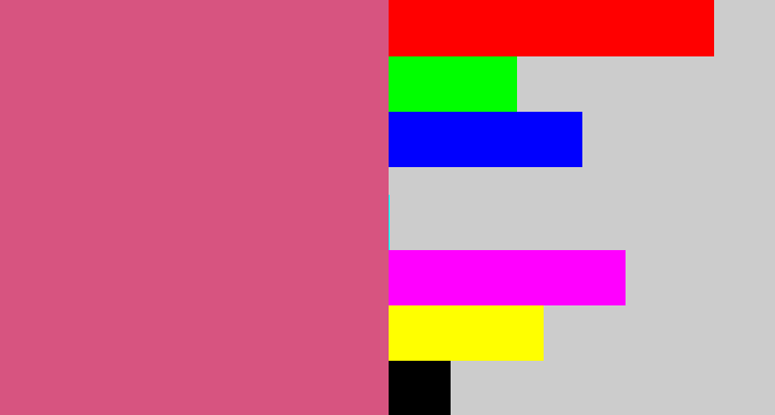 Hex color #d75480 - darkish pink