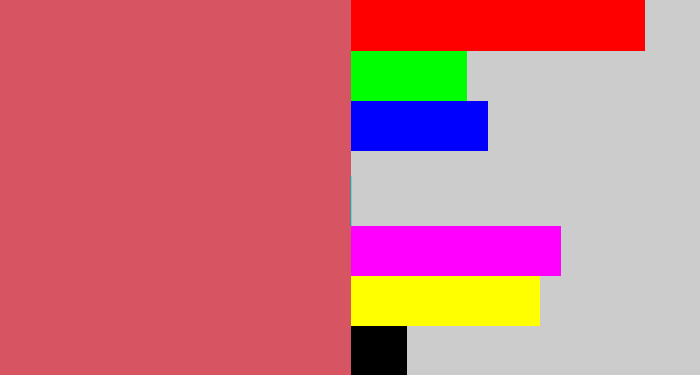 Hex color #d75563 - pastel red