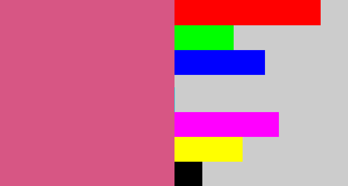 Hex color #d75684 - darkish pink