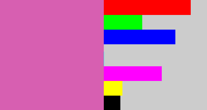 Hex color #d75fb1 - pale magenta