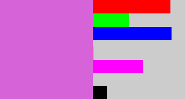 Hex color #d763d9 - pink purple