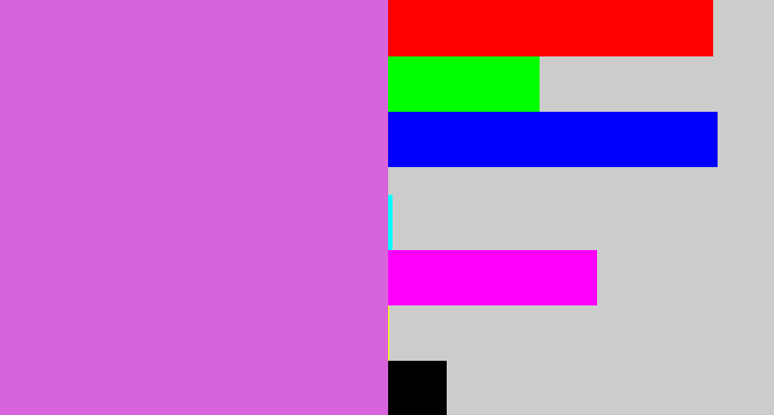 Hex color #d764da - pink purple