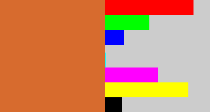 Hex color #d76b2e - brownish orange