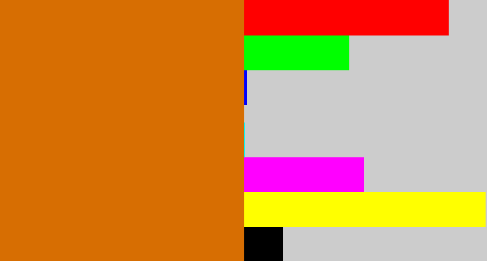 Hex color #d76e02 - browny orange