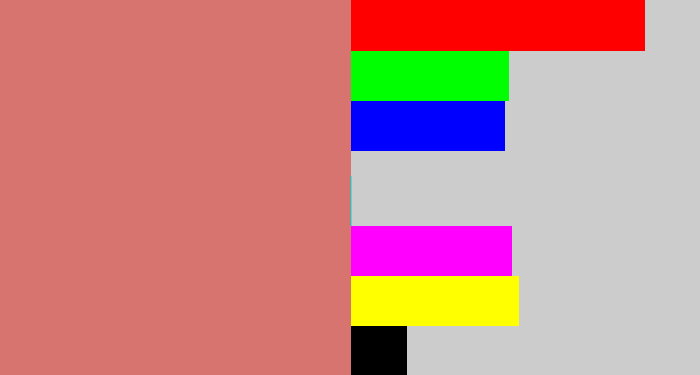 Hex color #d7746f - pinkish