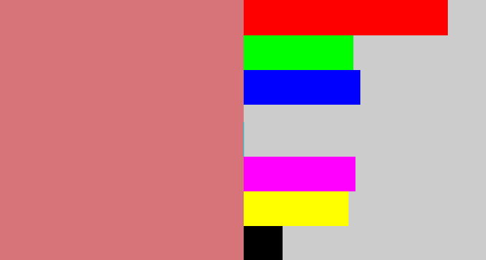 Hex color #d7747a - pinkish