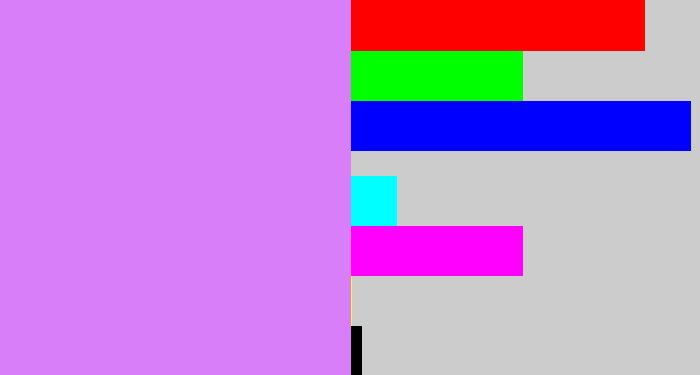 Hex color #d77ef8 - light purple