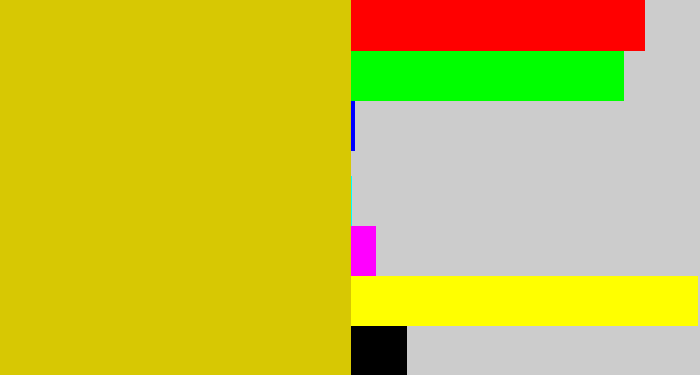 Hex color #d7c803 - ugly yellow