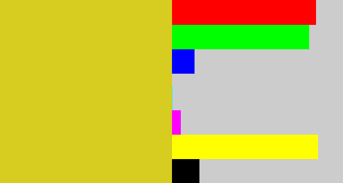 Hex color #d7cc20 - piss yellow