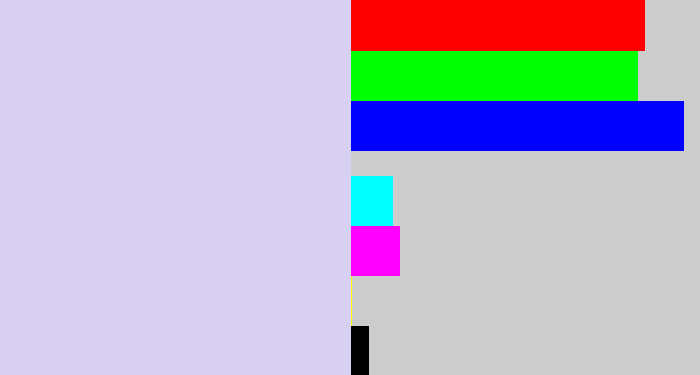 Hex color #d7d0f3 - light lavender