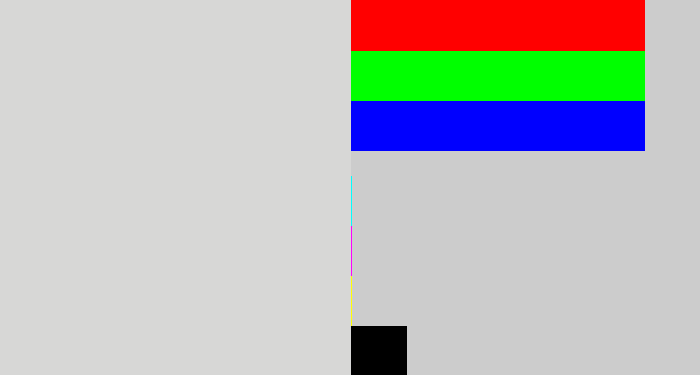 Hex color #d7d7d6 - light grey