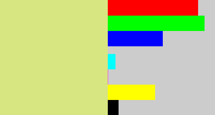 Hex color #d7e681 - light yellow green
